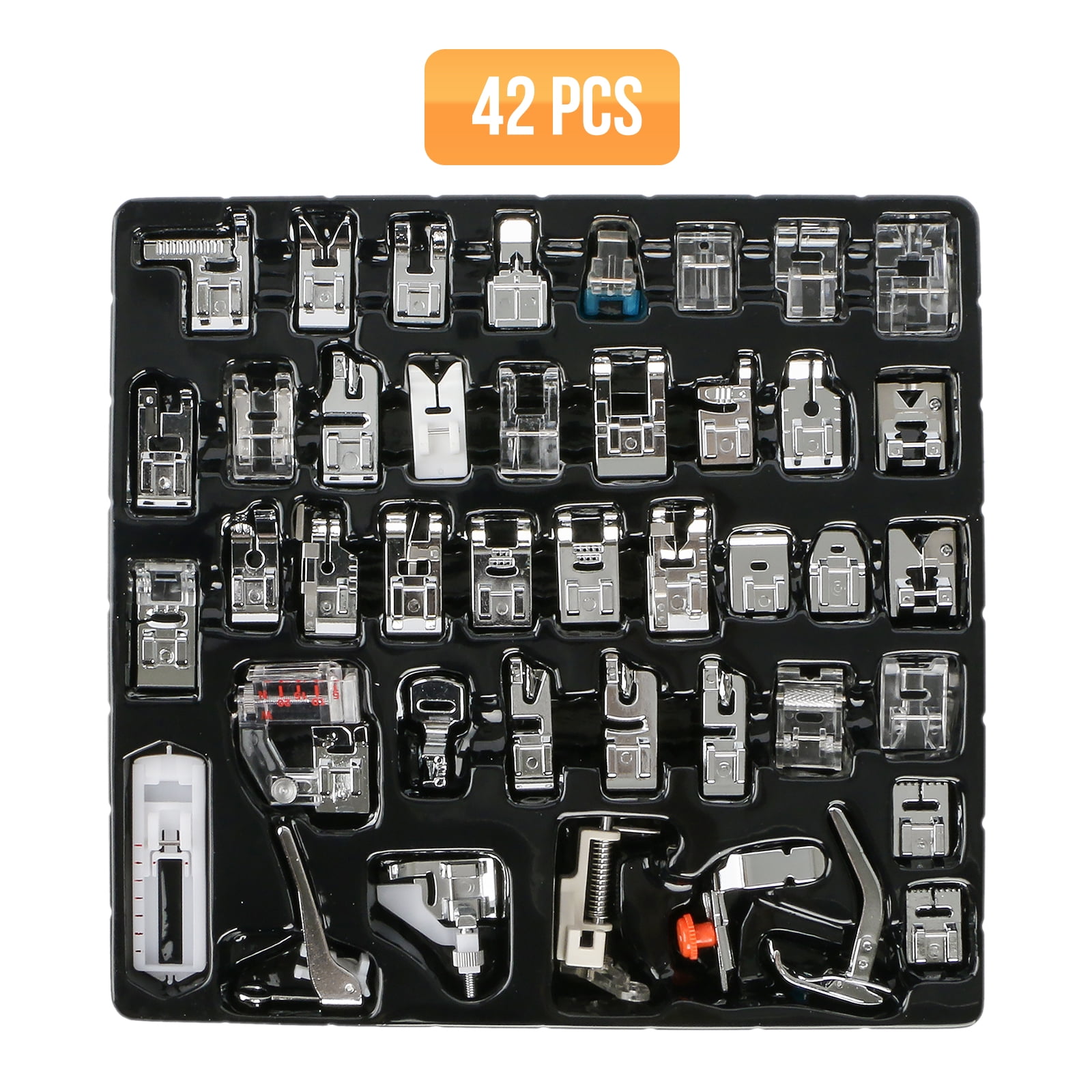 16PCS Presser Feet Kit fits Singer,Brother,Janome,Elna,Kenmore low shank machine
