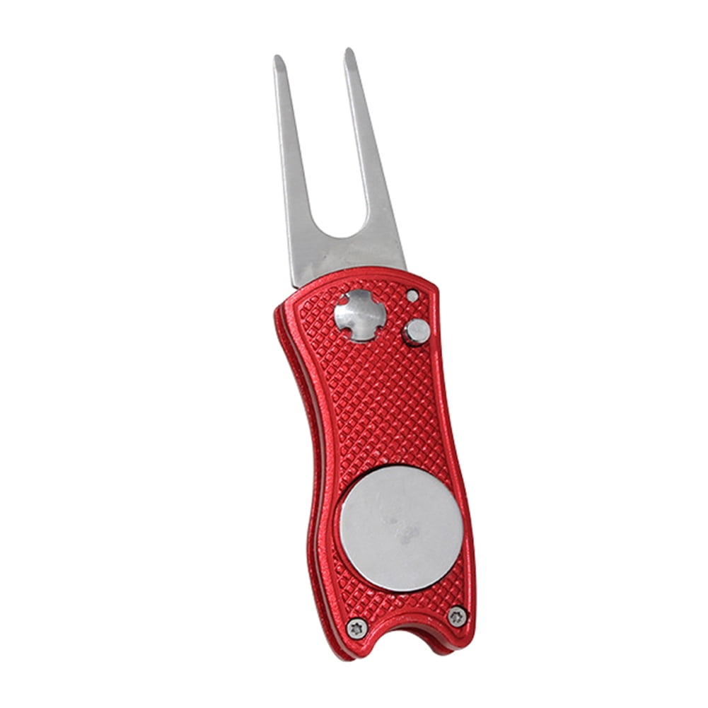 Golf Divot Repair Tool, Foldable Popup Button Stainless Steel