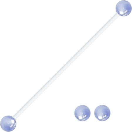 - Body Candy Pregnancy Belly Button Ring with Light Blue Acrylic Ends 2