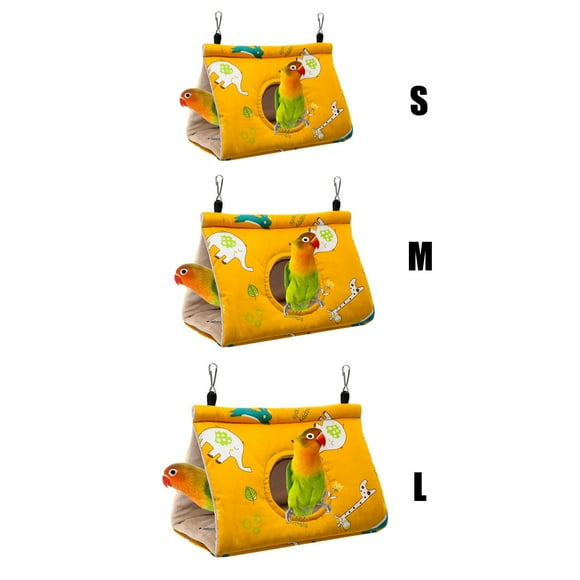 Winter Warm Bird Hanging Velvet Hut Cage for Birds Sleeping Bed Fuzzy Shelter for Parrot Budgies Lovebird