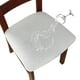 thumbnail image 5 of Protectores de fundas de cojín Jacquard impermeables, fundas de asiento de silla de comedor de poliéster lavable para banquete de comedor Blanco Sunnimix Fundas de cojín, 5 of 8