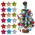 thumbnail image 1 of 30 colgantes decorativos de estrellas navideñas con purpurina para colgar en Navidad., 1 of 5