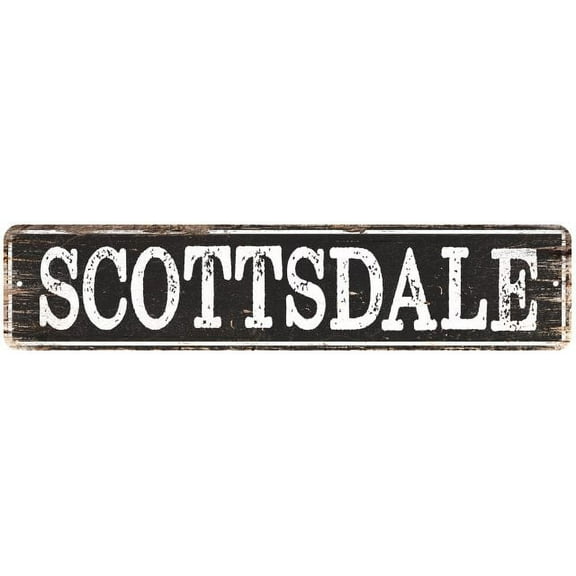 SCOTTSDALE Gift Chic Metal Sign Home Decor Cities 4x18 204180007294