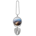 thumbnail image 1 of Ocean Water Shell Science Nature Picture Silver Wing Car Pendant Decoration, 1 of 4
