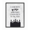 thumbnail image 2 of The Stupell Home Decor Collection I Cook With Wine Bottle Silhouettes Subtle Birch Typography Framed Giclee Texturized Art, 11 x 1.5 x 14, 2 of 4