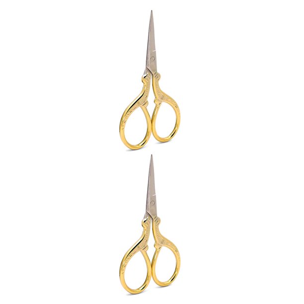 Tijeras antiguas de acero inoxidable Soidarity 2Conjunto medio oro tamaño pequeño