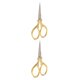 thumbnail image 1 of Tijeras antiguas de acero inoxidable Soidarity 2Conjunto medio oro tamaño pequeño, 1 of 6