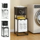 thumbnail image 1 of Estante de Almacenamiento con Cesta para Ropa Sucia, Acero Inoxidable, 2 Niveles, para Baño | Negro | Plástico + Hierro | 97 X 44 X 31 Cm | 1 Unidad | 1000 G, 1 of 6