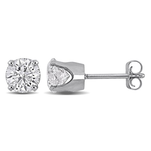 Everly Women's 1-1/4ct TW Diamond Stud Earrings 14k White Gold