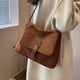thumbnail image 2 of Bolso esmerilado para mujer, de gran capacidad, de moda, para otoño e invierno, bandolera popular, pequeño bolso cuadrado con textura popular, 2 of 6