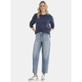 thumbnail image 2 of Time and Tru Women's and Women's Plus Crewneck Sweatshirt with Long Sleeves, Sizes XS-4X, 2 of 6