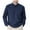 Navy, variant on zfhfof Mens Linen Shirts Henley Roll-Up Long Sleeve Casual Cotton T-Shirt Regular-Fit Lightweight Beach Yoga Tunic Tops