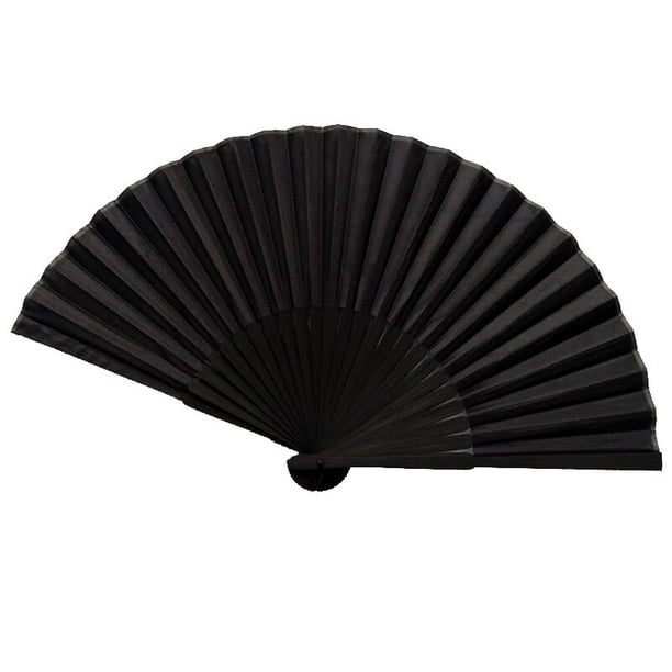 Abanico de mano Vintage negro de estilo chino, abanicos plegables para baile, recuerdo de fiesta de boda, abanicos plegables para fiesta de baile chino Tan Jianjun unisex