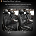 thumbnail image 3 of DIKSOAKR Car Seat Covers 2 Front Seat for Honda Pilot 2005-2016: Seat Cover Faux Leather Breathable Waterproof Compatible Airbag (Black&Gray), 3 of 7
