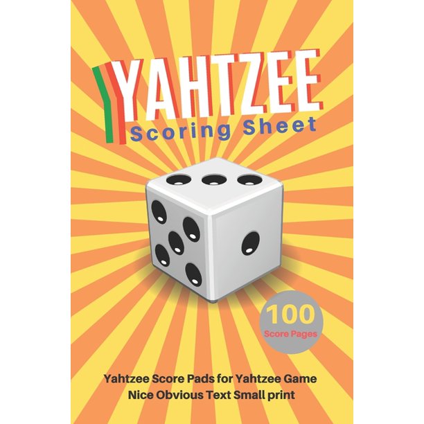 yahtzee scoring sheet v 6 yahtzee score pads for yahtzee game nice obvious text small print yahtzee score sheets 6 by 9 inch paperback walmart com