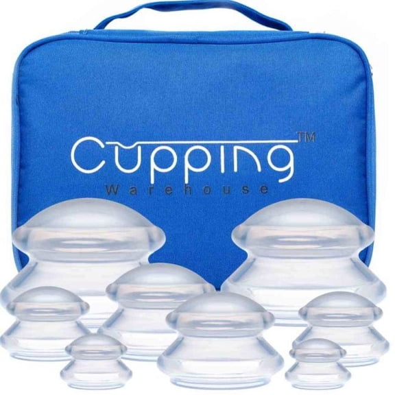 Cupping Warehouse Supreme 8 DEEP PRO 6065 WITH BAG Sturdy/Harder (4sizes) Cupping Therapy Sets Professional and Self Care