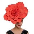 thumbnail image 5 of Large Flower Hat Headpiece Photo Props Big Flower Headband Flower Fascinator Hat, 5 of 8
