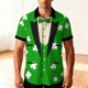 thumbnail image 1 of Ceisia St. Patrick's Day Men's Unisex Hawaiian Shirt | Summer Beach Casual Short Sleeve Button Down Gift Printed Top, 1 of 9