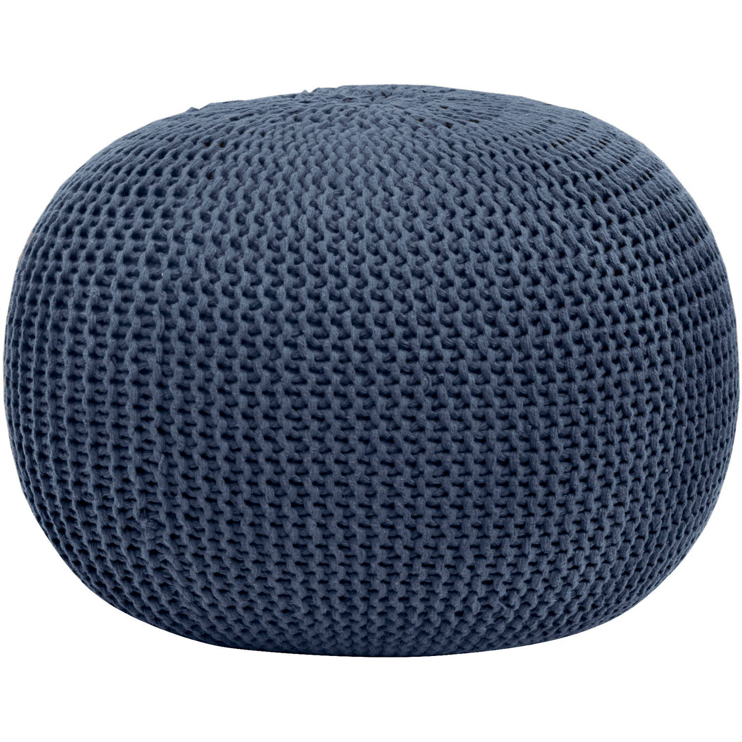 Urban Shop Round Knit Pouf Stool Poof Floor Cover Decor Seat Furniture ...