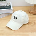 thumbnail image 2 of Cotton Embroidery Baseball Cap Adjustable Golf Hat Breathable Shade Plain Cap for Girl,Color:Beige, 2 of 3
