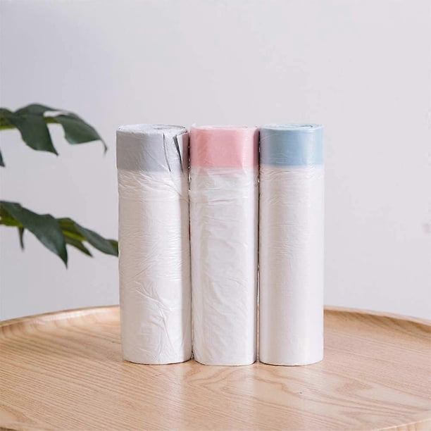3 Rolls 45x50cm Bin Liners Bin Bags with Drawstring Handle Strong Tall Trash Bags Unscented Indoor Garbage Bags for Bedroom