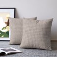 thumbnail image 2 of Taupe Plaid Pillow Covers 16x16 Set of 2, Farmhouse Buffalo Checkered Gingham Throw Pillow Covers Decorative Couch Cushion Cover, Microfiber Soft Square Pillowcases for Bedroom Living Room Sofa, 2 of 9