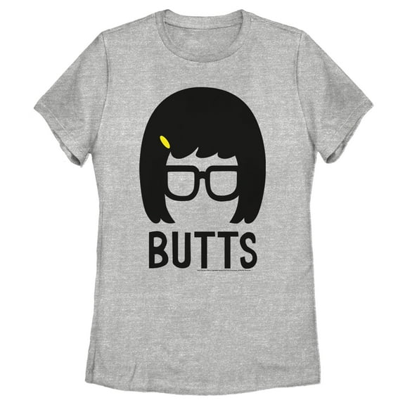 Women's Bob's Burgers Tina Butts Silhouette  Graphic Tee Athletic Heather Small