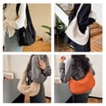 thumbnail image 2 of Yokua Stylish White Corduroy Dumpling Handbag for Women with Spacious Interior, 2 of 21