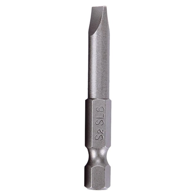 1Pc 50mm Length Slotted Screwdriver Bit Magnetic Flat Head Agnetic Screwdriver Bit 1/4 Inch Hex Shank Screw Drivers Bits Tools Sl6