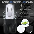 thumbnail image 3 of Pantalones cortos acolchados transpirables para hombre pantalones cortos de secado rápido para ciclismo babero para bicicleta, 3 of 8