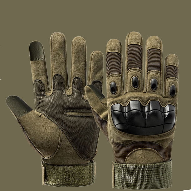 Guantes tácticos para hombre con diseño de águila negra, de dedo completo, para entrenamiento de montañismo al aire libre, fitness, equitación, de medio dedo, resistentes al desgaste y a los cortes,