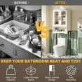thumbnail image 5 of VEANERWOOD Over The Toilet Storage Cabinet with Tempered Glass Doors & Adjustable Shelf, Tall Freestanding Rack, White, 5 of 8