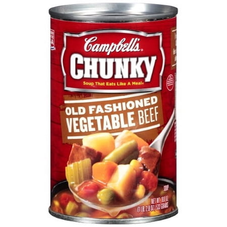 Campbell's Chunky Soup Old Fashioned Vegetable Beef Soup 18.8 oz (Pack of 2)