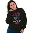 thumbnail image 4 of Bowling Up My Alley Funny Novelty Women Plus Size Crewneck Sweatshirt Brisco Brands 2X, 4 of 5