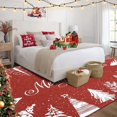 thumbnail image 4 of Memoryfield Christmas 4' x 6' Area Rugs, Washable Living Room Rug Merry Christmas Non Slip Carpet for Bedroom, Low Pile Soft Non Shedding Throw Rugs for Holiday, Red, 4 of 8