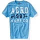 thumbnail image 1 of Aeropostale 1987 Surf Co. Camiseta gráfica para hombre, azul, extragrande, 1 of 1
