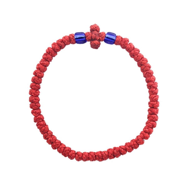 CAIROYAR BBASILIYSD Pulsera de cuerda de oración hecha a mano con cadena de mano ortodoxa griega, joyería religiosa cristiana ortodoxa hecha a mano para mujeres y hombres, pulsera de cuerda de oración