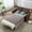 Brown + Linen, variant on LUCKHAO 57.9" Orisfur Pull Out Sofa Bed Loveseat Sleeper with Twin Size Memory Mattress with Two USB Ports for Living Room Spaces, Black