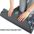 thumbnail image 3 of Boho Ethnic Geometric Pattern Hot Yoga Mat Towel Non Slip for Hot Yoga - Quick-Drying Yoga Mat Cover with 4 Corner Pockets with Travel Bag - Hot Yoga Towel Non Slip 74"x26", 3 of 6