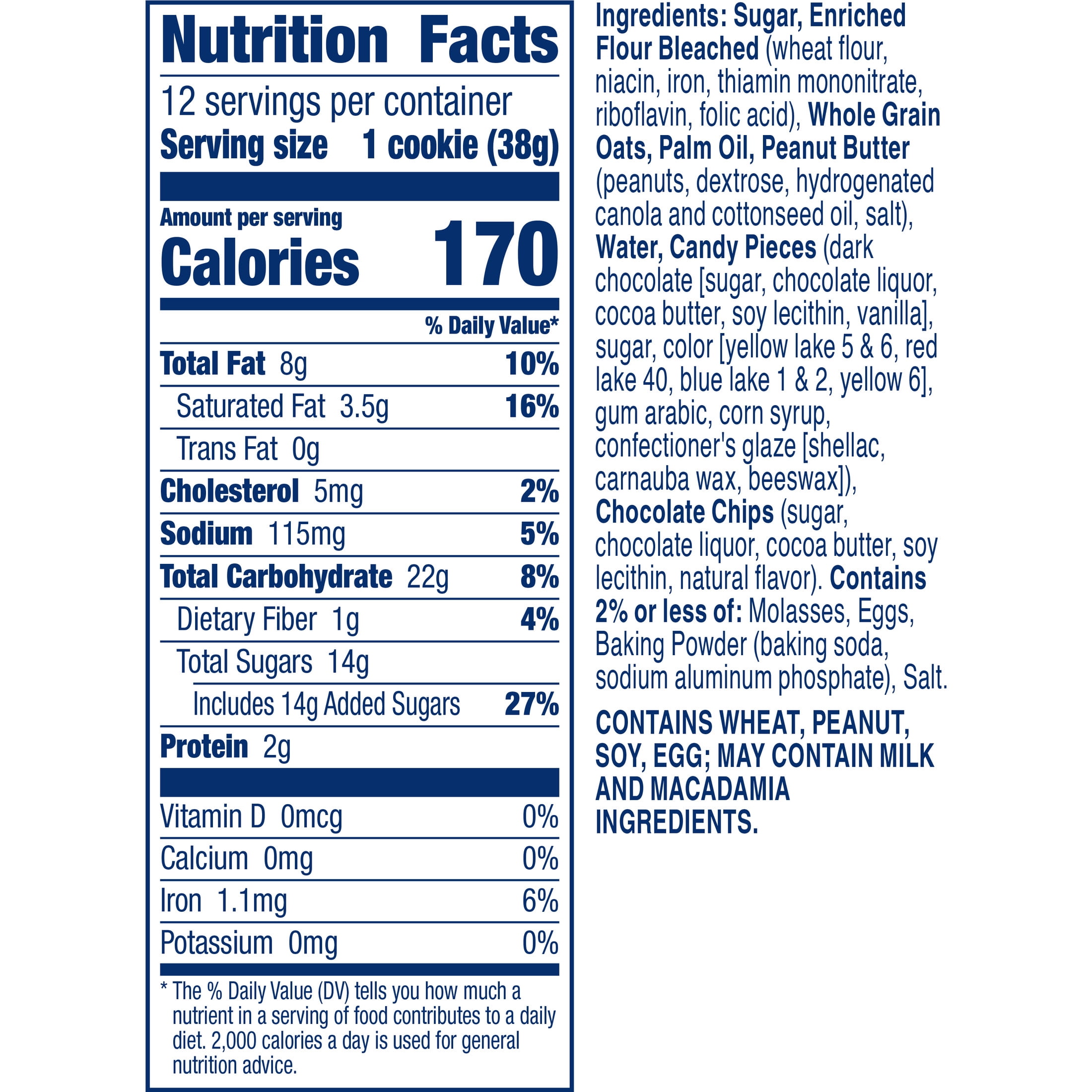 Pillsbury Ready to Bake Monster Refrigerated Cookie Dough, 12 Big Cookies, 16 oz