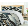 thumbnail image 3 of Ambesonne Gamer Themed Duvet Cover Set, Modern Gaming Artwork, Queen, Pale Mustard Green Blue, 3 of 4