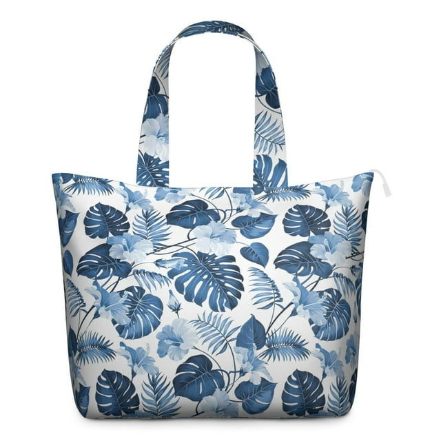 Sac Weekender Fleurs Tropicales Feuilles Boho Floral de Voyage, Léger, Multiples Poches, pour Femmes