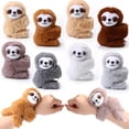 thumbnail image 1 of Pulseras de peluche Liliful con forma de perezoso de peluche, 20 cm, paquete de 8, 1 of 6
