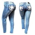 thumbnail image 5 of Jack David Acid Wash Skinny Stretch Jeans Women's Plus, 5 of 11
