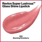 Revlon Super Lustrous Glass Shine Lipstick, Moisturizing Lipstick with Aloe - Beaming Strawberry