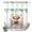 White, variant on No Hook Shower Curtain, Spring Cow Floral Shower Curtains for Bathroom with See Through Top Window, Green Eucalyptus Leaves Botanical Waterproof & Washable Bath Curtain Standard 72"x72"