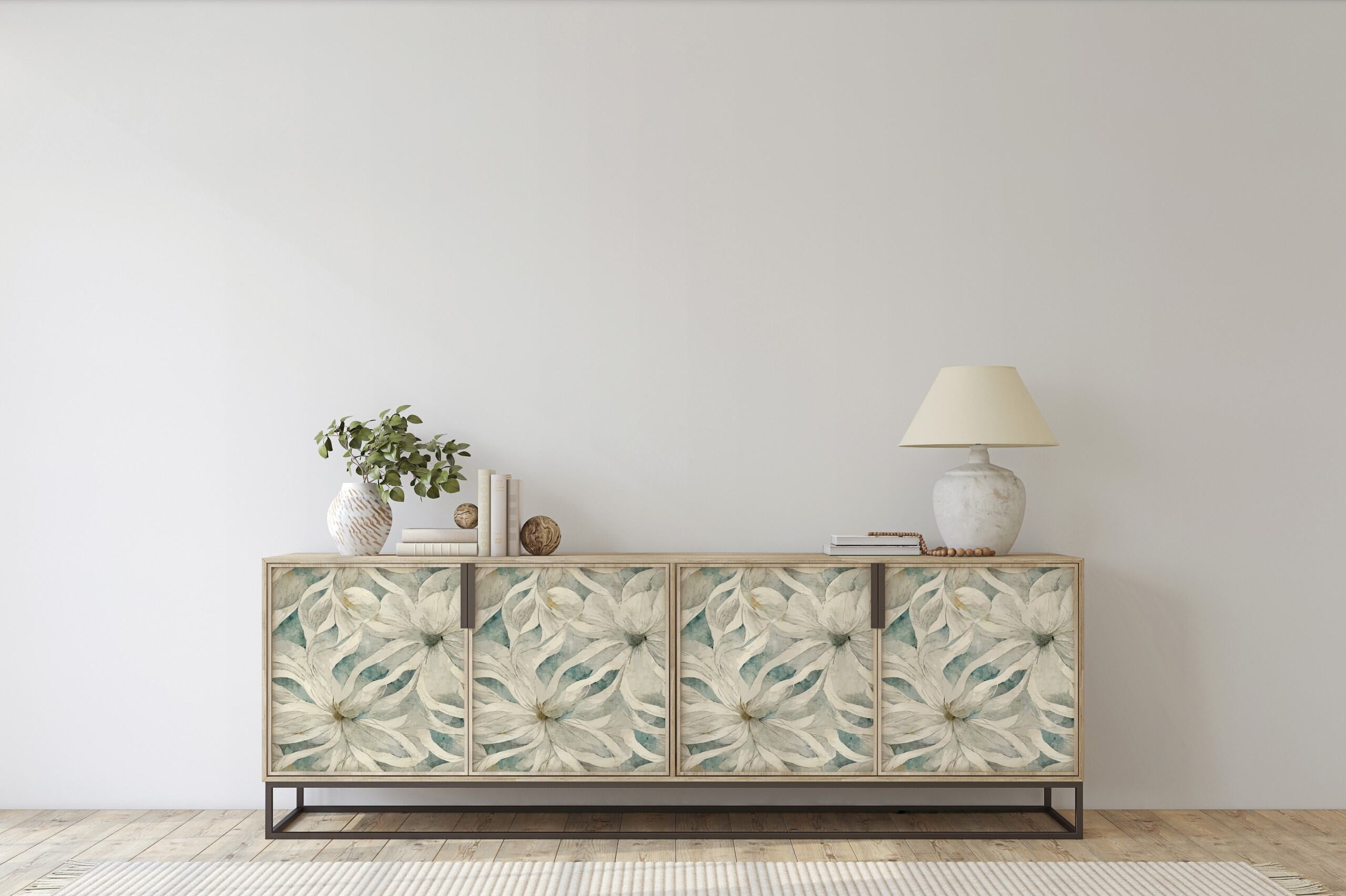 Wall Wear Peel and Stick Wallpaper Roll – 17.5" x 216" Urban Stems Design - Removable Vinyl Wallpaper – Anti-Air Bubble, Renter-Friendly, Self-Adhesive – Easy to Apply & Remove – Modern Home Décor