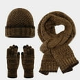 thumbnail image 4 of Bibifish 3 PCS Scarf Hat Glove Sets For Men Women Knitted Scarves Touchscreen Mittens And Matching Beanie Hats Winter Warm Scarf Hat Glove Sets, 4 of 4