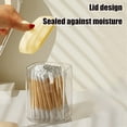 thumbnail image 5 of Hovmgk Transparent Acrylic Cosmetic Storage Box with Lid, Ash Proof Storage Swab Organizer, Clear Makeup Tools Case for Bathroom, Dressing Table, and Office Supplies, Compact and Stylish Design, 5 of 6