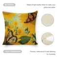 thumbnail image 4 of butterflies sunflowers Linen toss pillowcase decoration pillowcase gifting preferred 20x20 inch cushion cover sofa pillowcase sofa bedroom living room car, 4 of 8